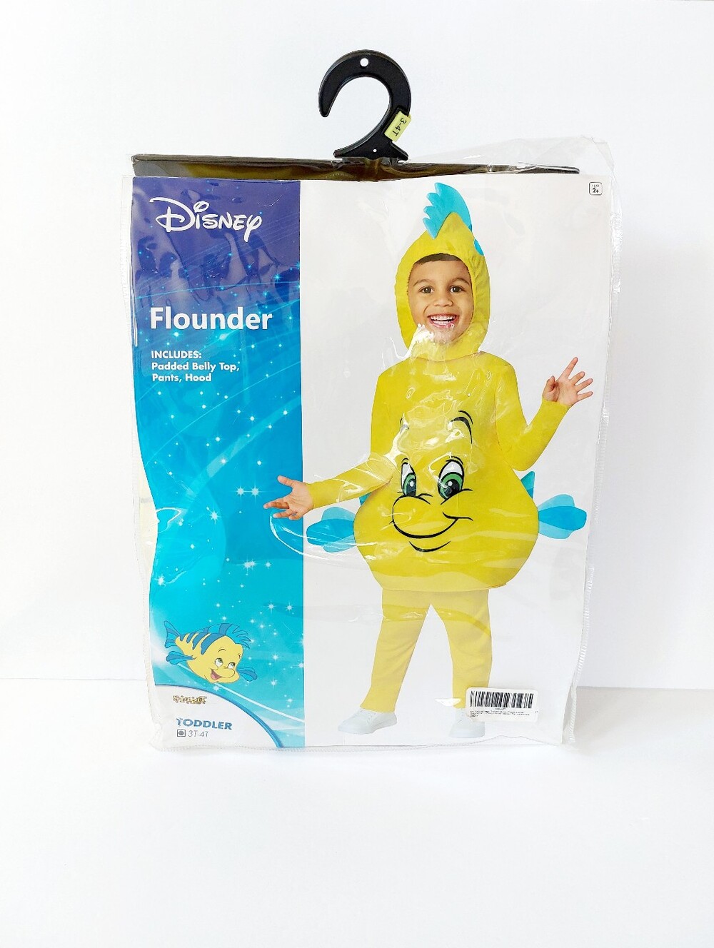 3pc Flounder Costume 3-4T Disney Spirit Halloween Little Mermaid Ariel